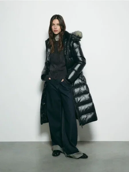 Reserved Palton cu căptușeală negru