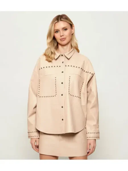 One Teaspoon Geacă de piele DARIA | Relaxed fit bej