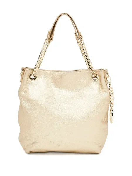 Geantă cu mânere cu lanț Michael Michael Kors cu imagine bej