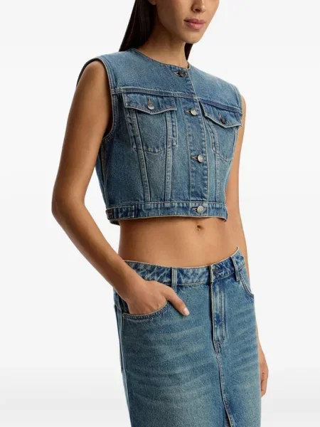 Vestă denim 12 Storeez albastru