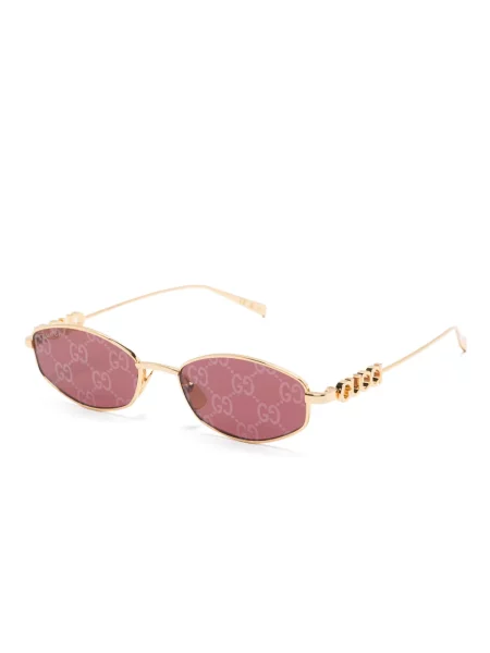 Ochelari de soare Gucci Eyewear cu imprimeu geometric auriu