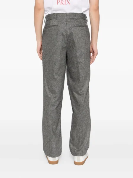 Pantaloni Lacoste cu model herringbone gri