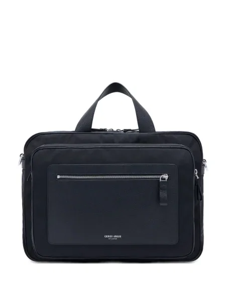 Geantă Giorgio Armani cu autograf negru