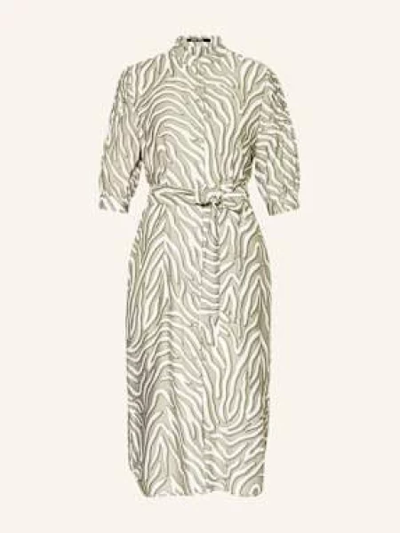 Marc Aurel Sukienka Koszulowa Z Rękawami gruen biała