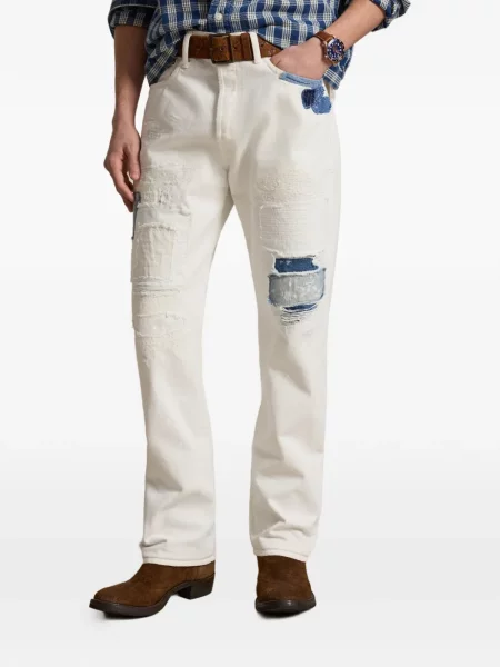 Ριγέ δερμάτινος κάλτσες Polo Ralph Lauren με κορδόνι μαύρο