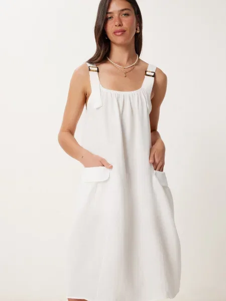 Happiness İstanbul Rochie de vară alb