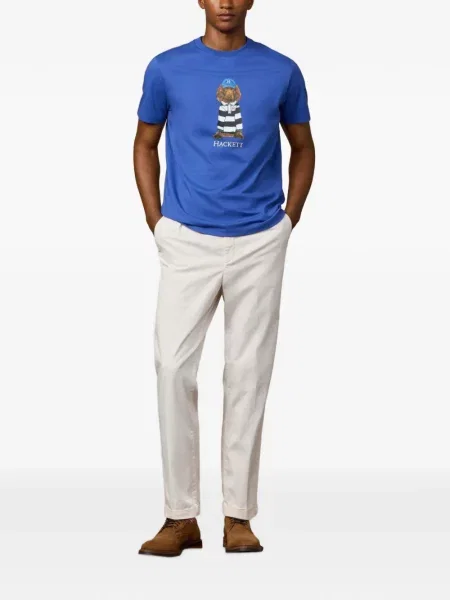 Tricou Hackett cu imagine albastru