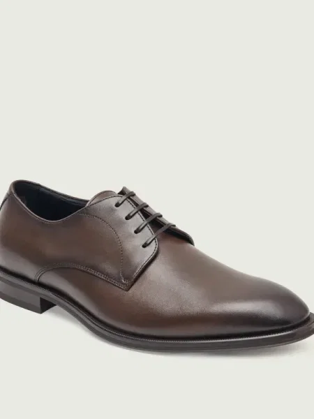 BOSS BLACK Bőr derby cipő Derrek_derb_burb fekete