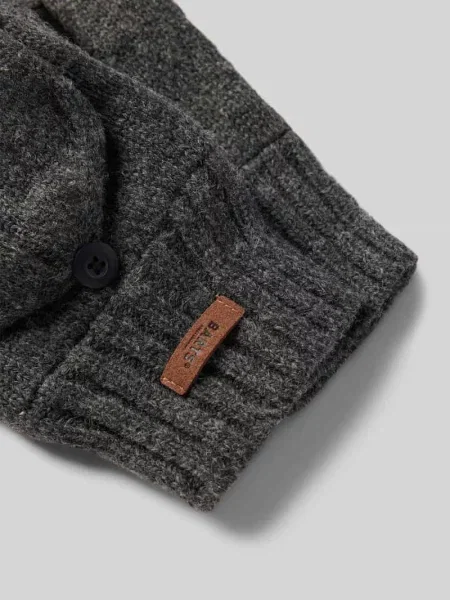 Rękawiczki z detalem z logo model ‘HAAKON’ Barts szare