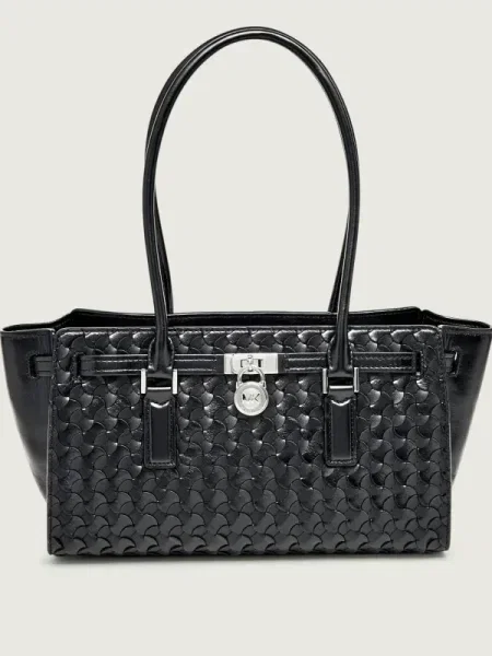 Michael Kors De piele geantă pe umăr Hamilton Moderne negru