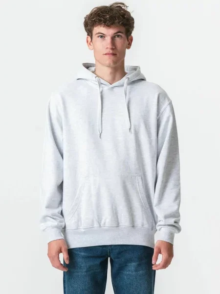 TEESHOPPEN Pulover Hoodie gri