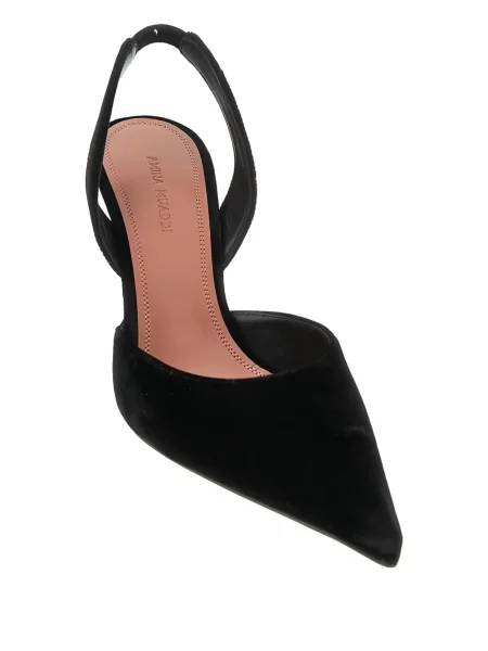 Pantofi cu toc Amina Muaddi slingback negru