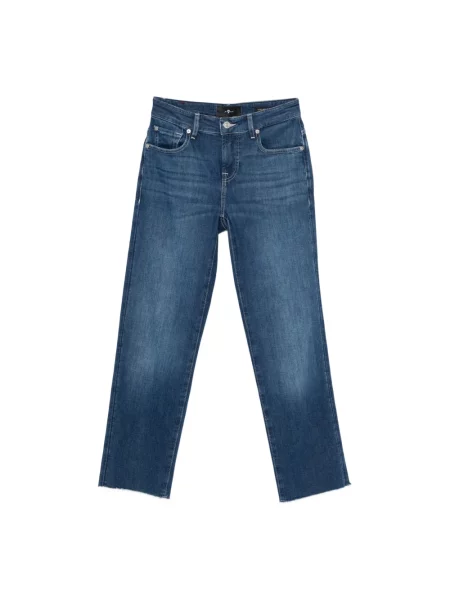 Jeansy straight leg 7 For All Mankind niebieskie