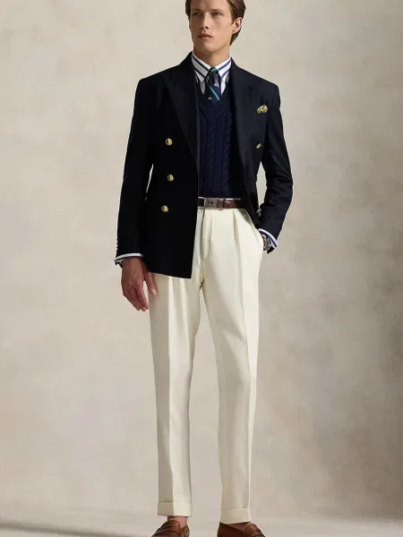 Dupla soros kabát Polo Ralph Lauren kék