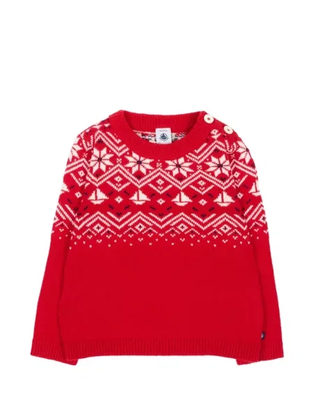 Sweter dziecięcy Petit Bateau czerwony