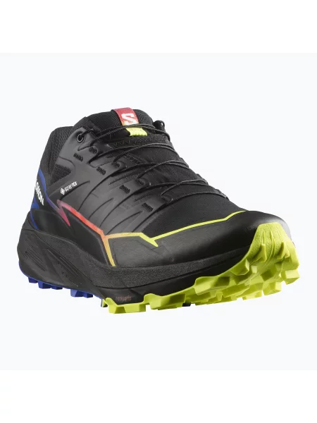 Buty do biegania Salomon Thundercross GTX black/surf the web/safety yellow czarne