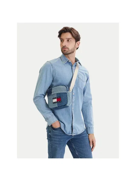 Ľadvinka Tommy Jeans Tjm Denim Patchwork Reporter modrá