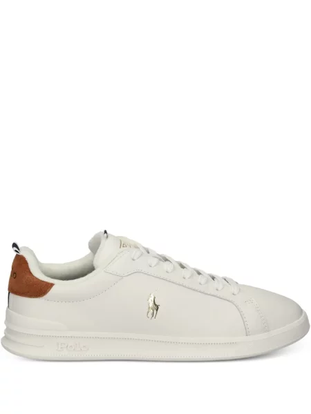 Sneakers Polo Ralph Lauren με κορδόνια με δαντέλα με αυτόγραφο μπλε