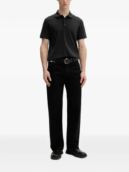 Scurt tricou polo Rag & Bone negru