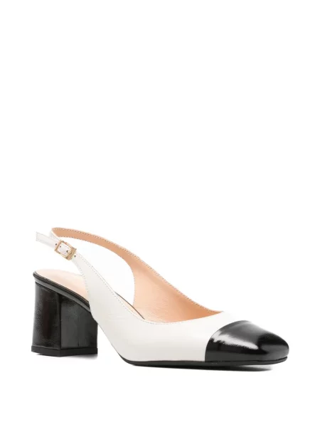 Pantofi cu toc Sergio Moretti Firenze slingback alb