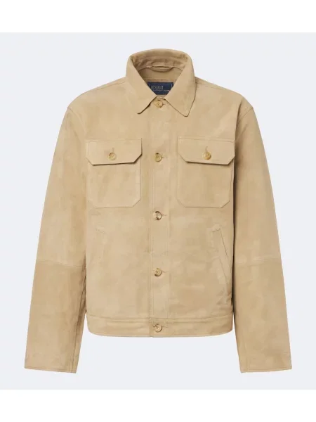 Kurtka Polo Ralph Lauren zamszowa beżowa