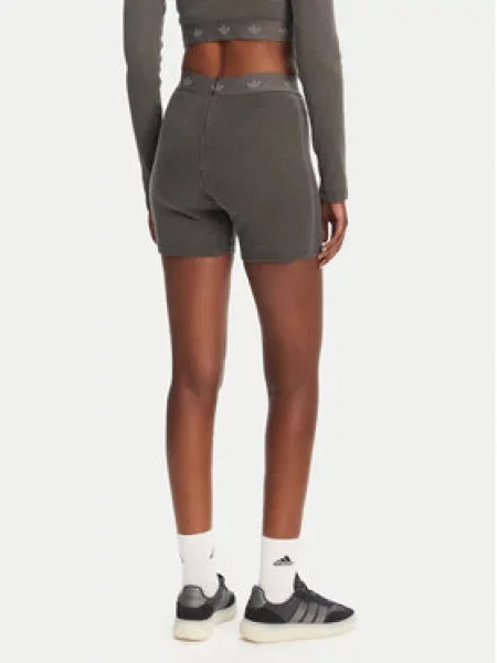 Adidas Kolesarske hlače Ribbed Booty siva