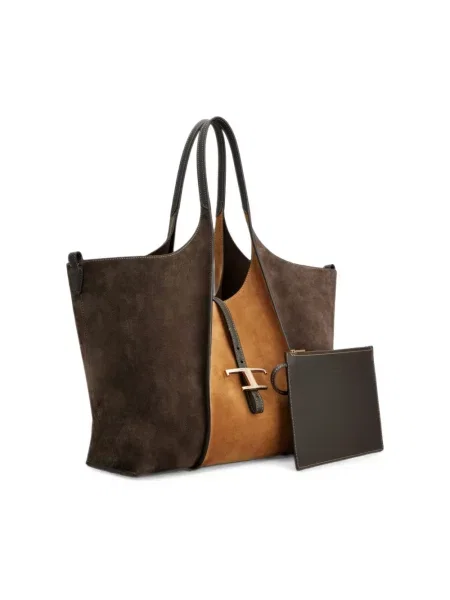 Shopperka Tod's skórzana brązowa
