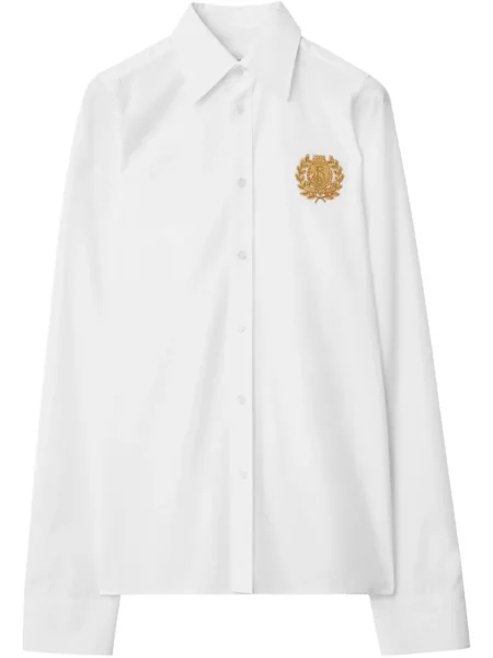 Cămașă Burberry cu broderie alb