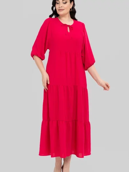 Платье миди All Posa красное