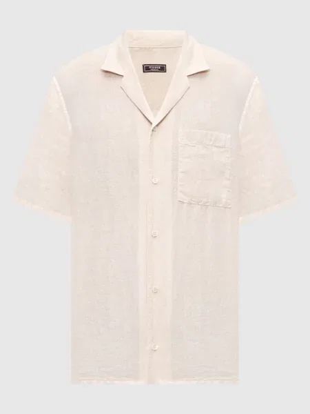 Сорочка з льону прямого крою Peserico бежева