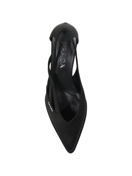 Pantofi cu toc Prada cu bretele negru