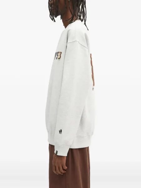 Hanorac Aape By A Bathing Ape cu broderie gri