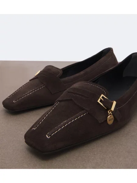 Balerini Tod's din piele de căprioară maro