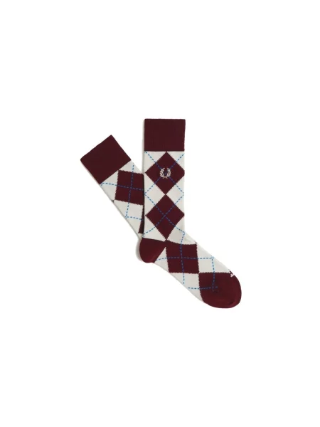 Jacquard čarape Fred Perry sa argyle uzorkom
