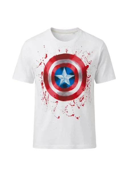 Tricou Not Printed cu imagine cu decolteu rotund alb