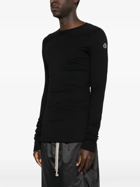 Πλεκτή μακρύς μπλούζα Moncler + Rick Owens μαύρο