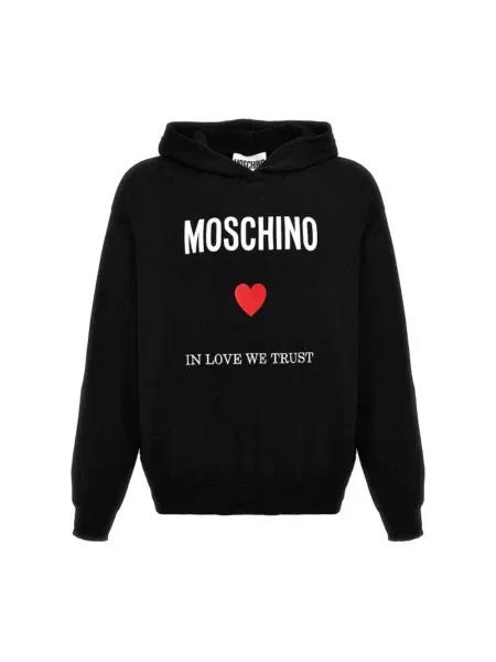 Bluza z kapturem Moschino z kapturem czarna