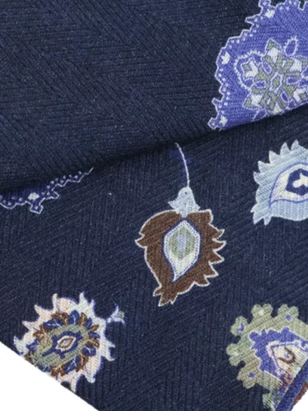 Fular Altea cu imagine cu model paisley albastru