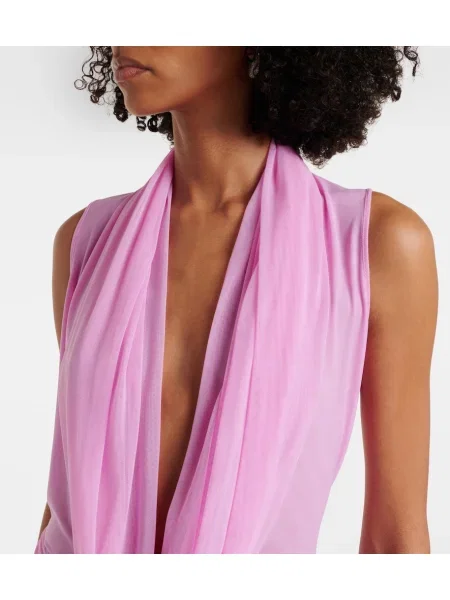 Rochie David Koma transparente roz
