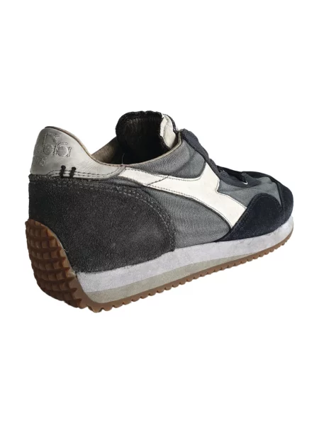 Sneakersy Diadora skórzane z kamieniami szare
