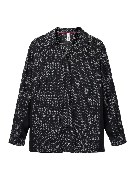 SHEEGO Bluză negru alb