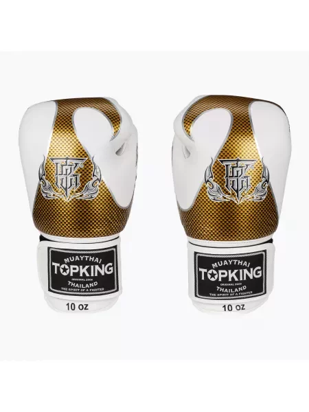 Rękawice bokserskie Top King Muay Thai Empower white/gold żółte