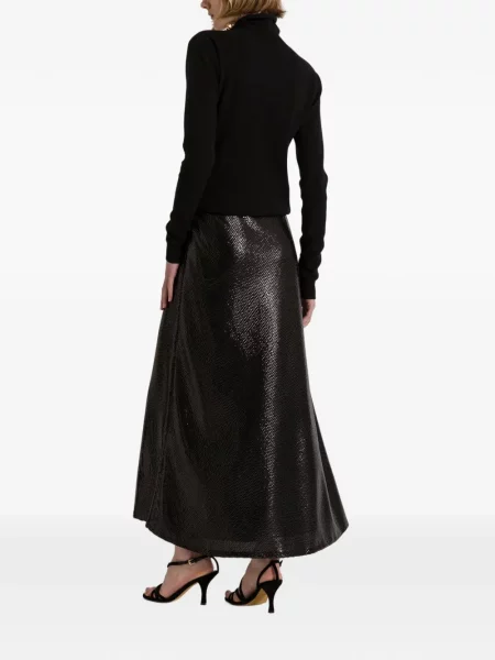 Fustă Alberta Ferretti cu paiete negru