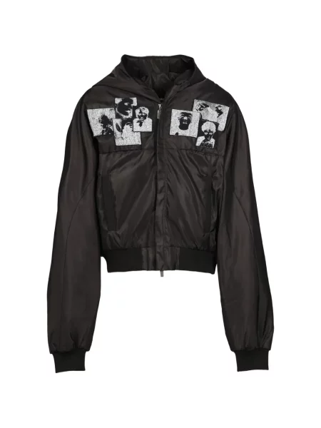 Geacă bomber Rrr123 cu glugă negru