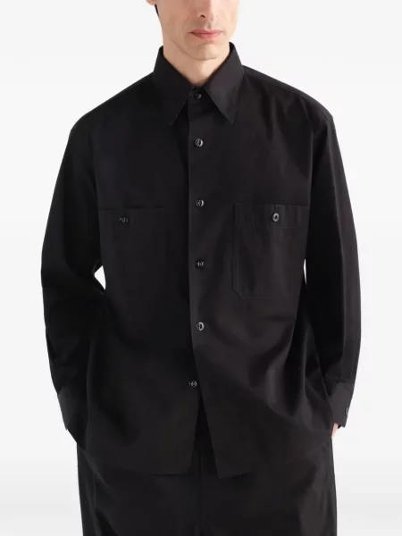 Cămașă Lemaire din țesătură twill negru