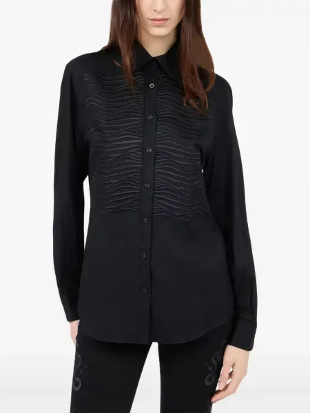 Cămașă Roberto Cavalli cu model zebră negru