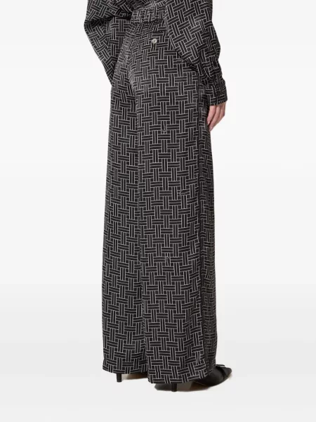 Pantaloni Kenzo cu imprimeu geometric negru