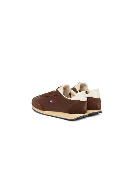 Tenisice Tommy Jeans Tjm Retro Runner Archive Mix Mat smeđa