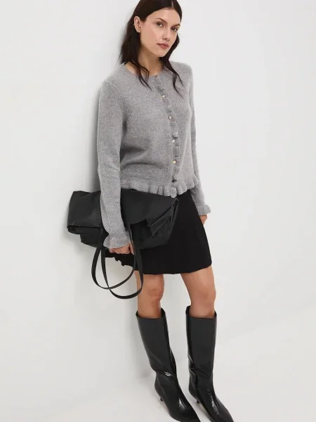 Жилетка с вълна Medicine дамска сиво