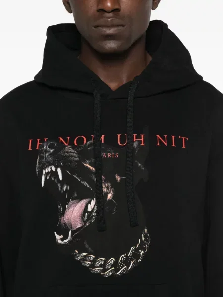 Суичър с качулка Ih Nom Uh Nit с принт черно